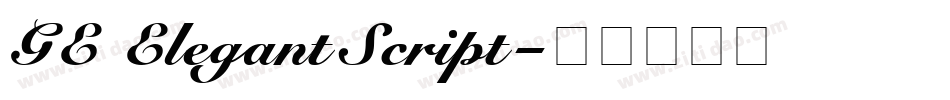 GE ElegantScript字体转换